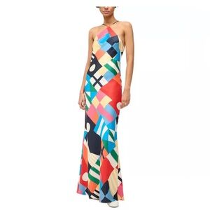STAUD Halter Maxi Dress
